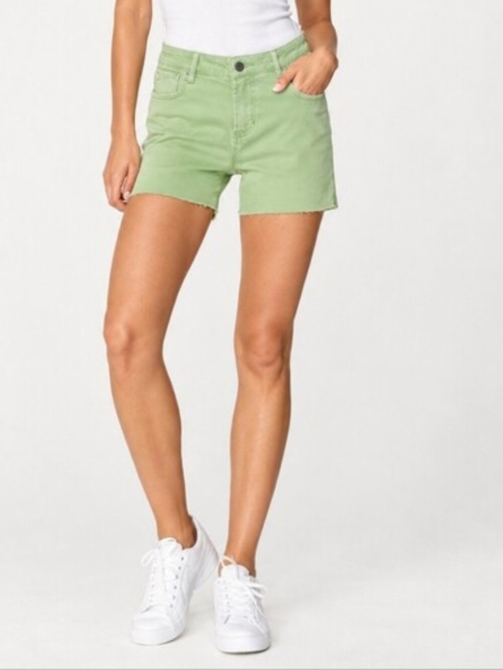 ❤️ DEAR JOHN DENIM HIGH RISE GIGI JEAN SHORTS IN PISTACHIO, 6 (28)